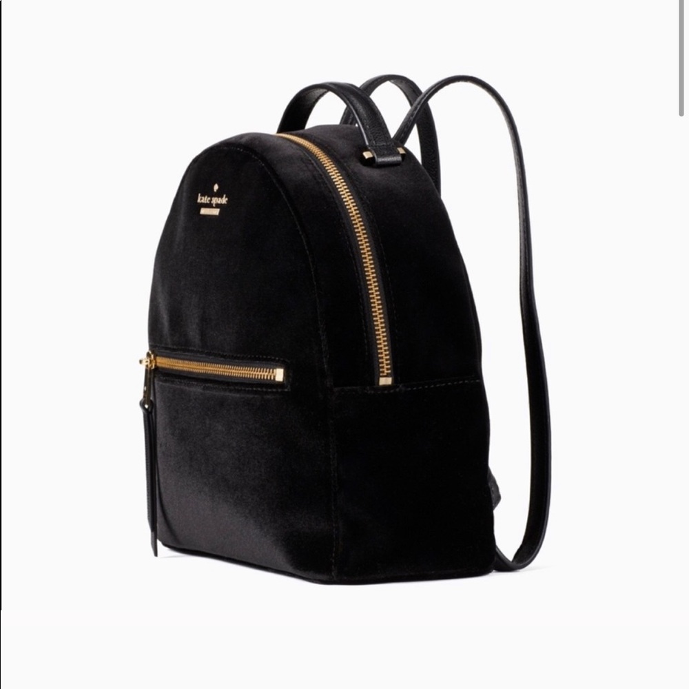 Kate Spade dawn place velvet backpack
